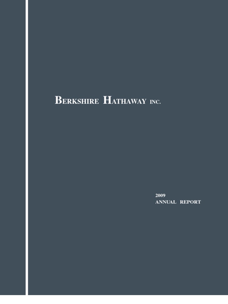 Berkshire Hathaway Annual Report Berkshire Hathaway Economies