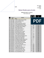 Notas para El Acta