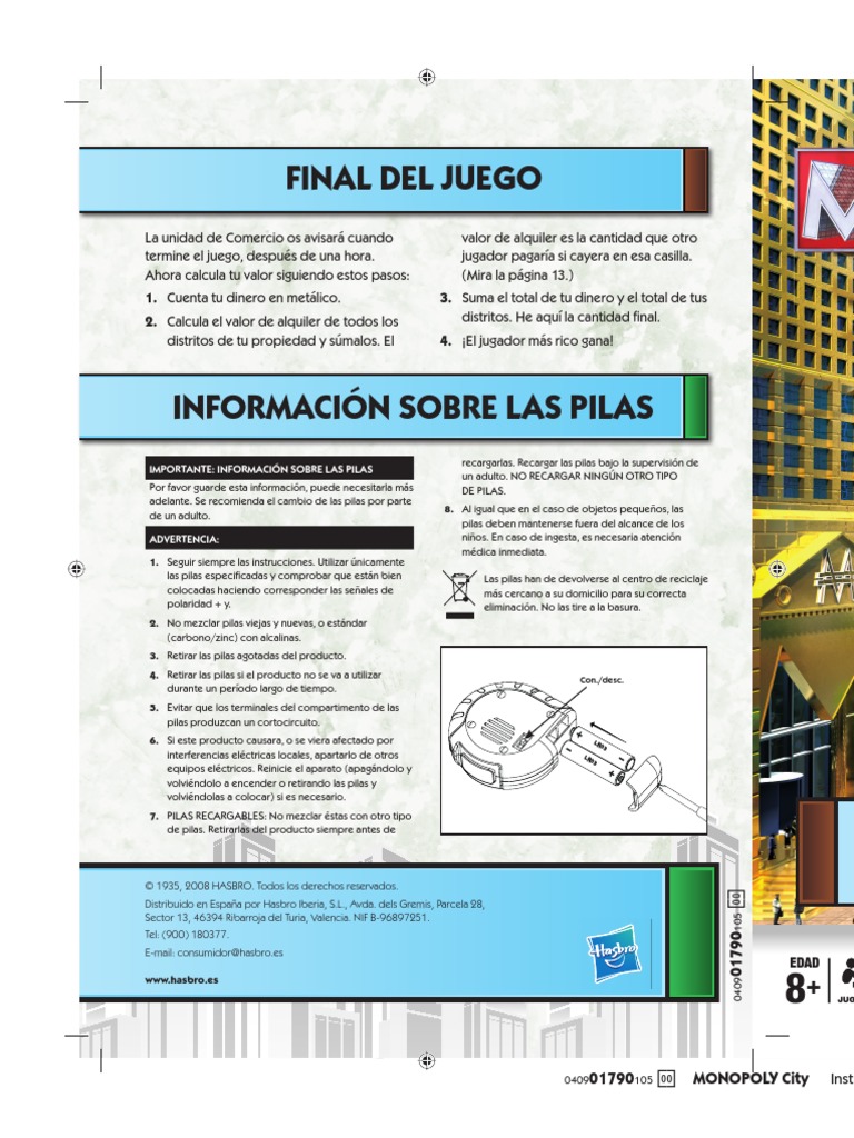 Reglas Monopoly City Subasta Ocio