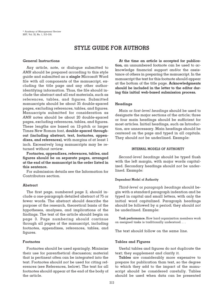 Academy of Management Review 2007, Vol. 32, Citation