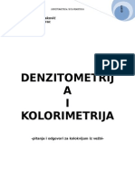 Denzitometrija I Kolorimetrija