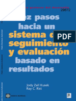 Diez Pasos Hacia Un Sistema de Seguimiento y Evaluación