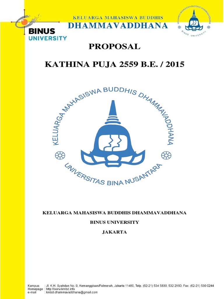Contoh Proposal Acara Keagamaan Kampus (Kathina)
