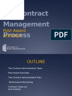 The Contract Management Process Post Award