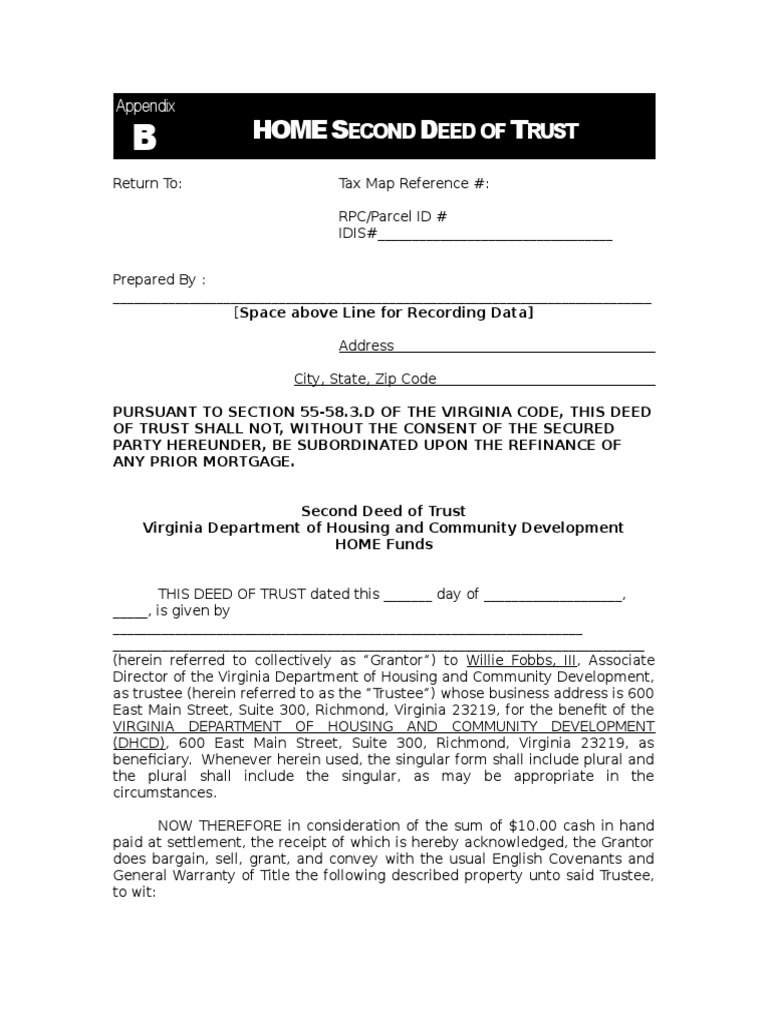Deed of Trust Deed Of Trust (Real Estate) Mortgage Law