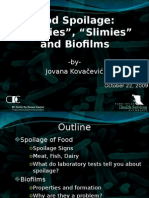 Food Spoilage - Stinkies, Slimies and Biofilms
