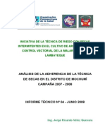 Analisis de La Adherencia de La Tecnica de Secas en Mochumi 2007-2008