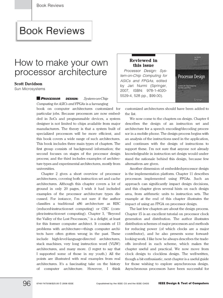 Processors and Architecture | PDF | Digital Signal Processor | Central ...