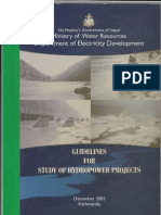 Guidelines for Study of Hydropower Projects by DoED