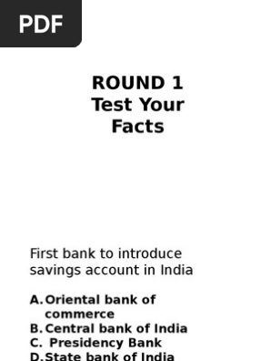 Financial Awareness Questionnaire Banks Banking