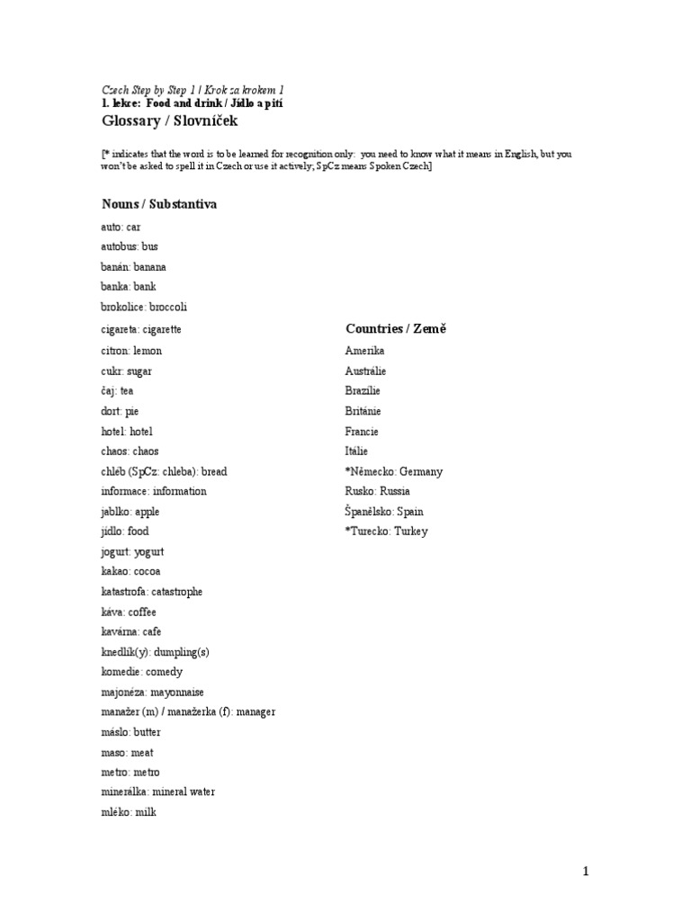 Learn Czech | PDF
