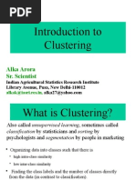 Introduction To Clustering: Alka Arora Sr. Scientist