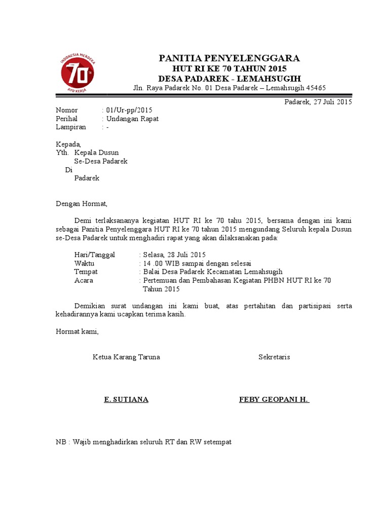 71+ Contoh Surat Undangan Kegiatan Donor Darah Terbaik