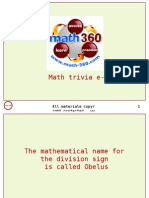 Mathematics Trivia