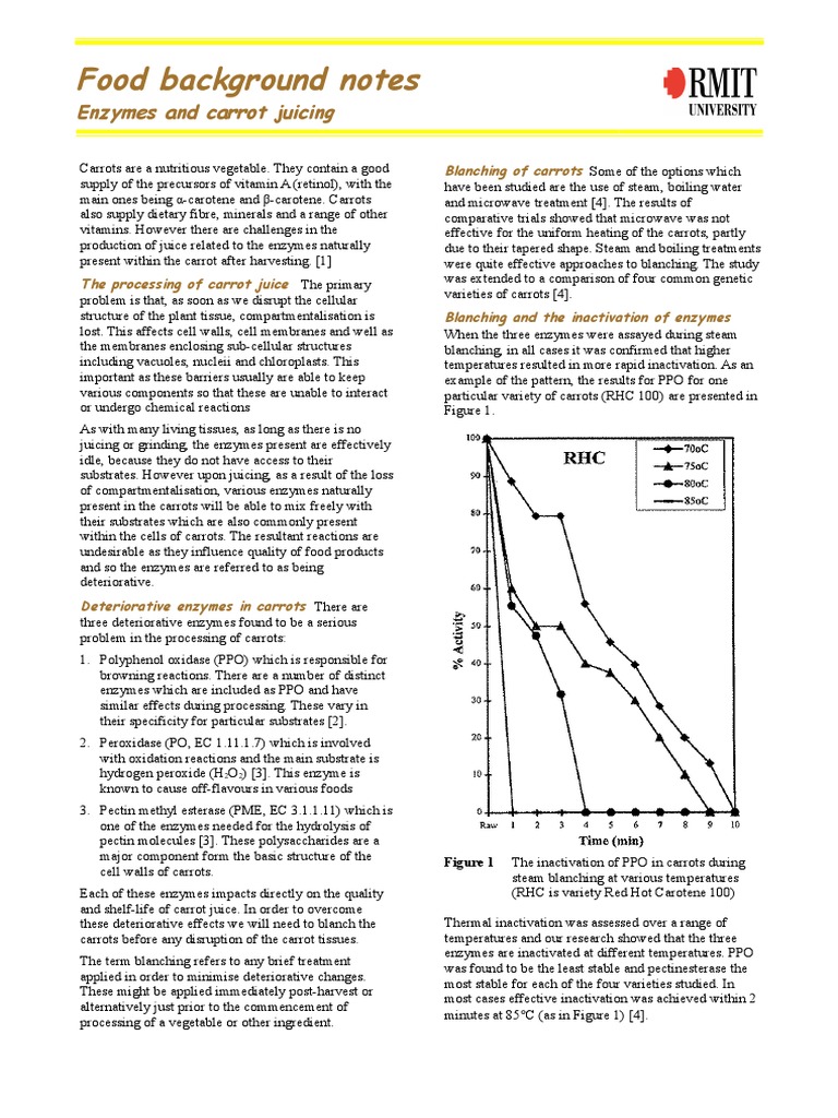 Food Chemistry Carrots V 02 Pdf Carrot Hydrogen Peroxide