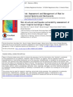 Non-Structural Earthquake Vulnerability Assessment of Major Hospital Buildings in Nepal