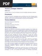 Tecnicas y Estrategias Didacticas