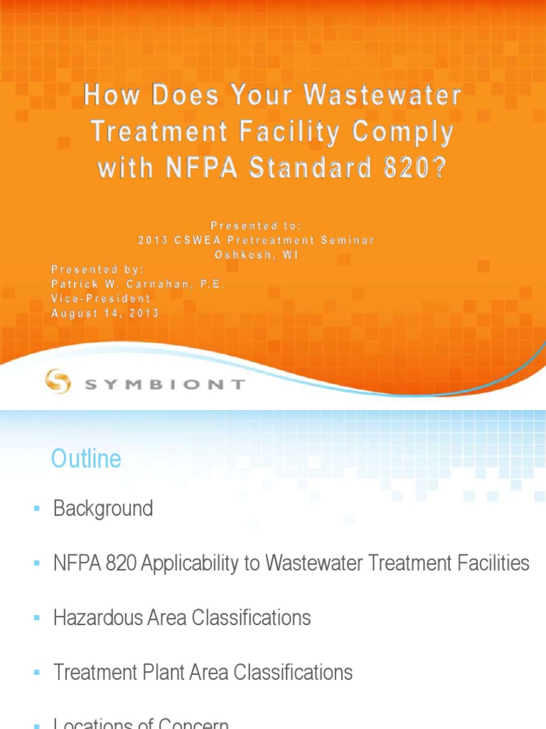 NFPA 820 for Wastewater Facilities | PDF | Flammability | Sewage Treatment