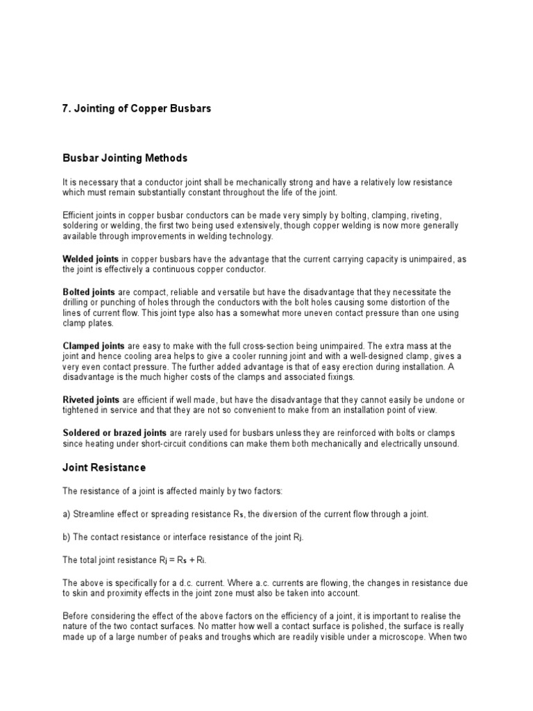 Busbar Tightness | PDF | Electrical Resistance And Conductance | Welding
