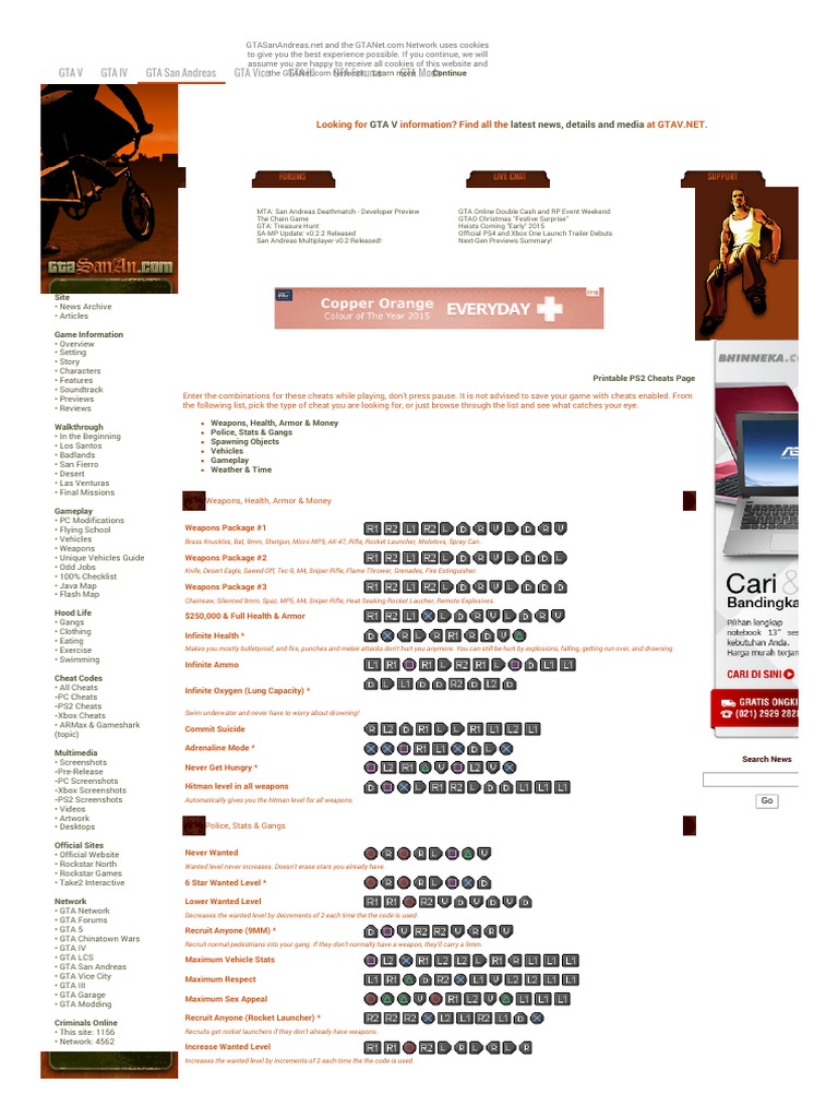 GTA San Andreas _ PS2 Cheats.pdf | Weaponry | Sports