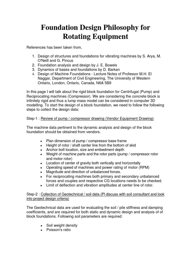 Pump Foundation PDF Resonance Geotechnical Engineering