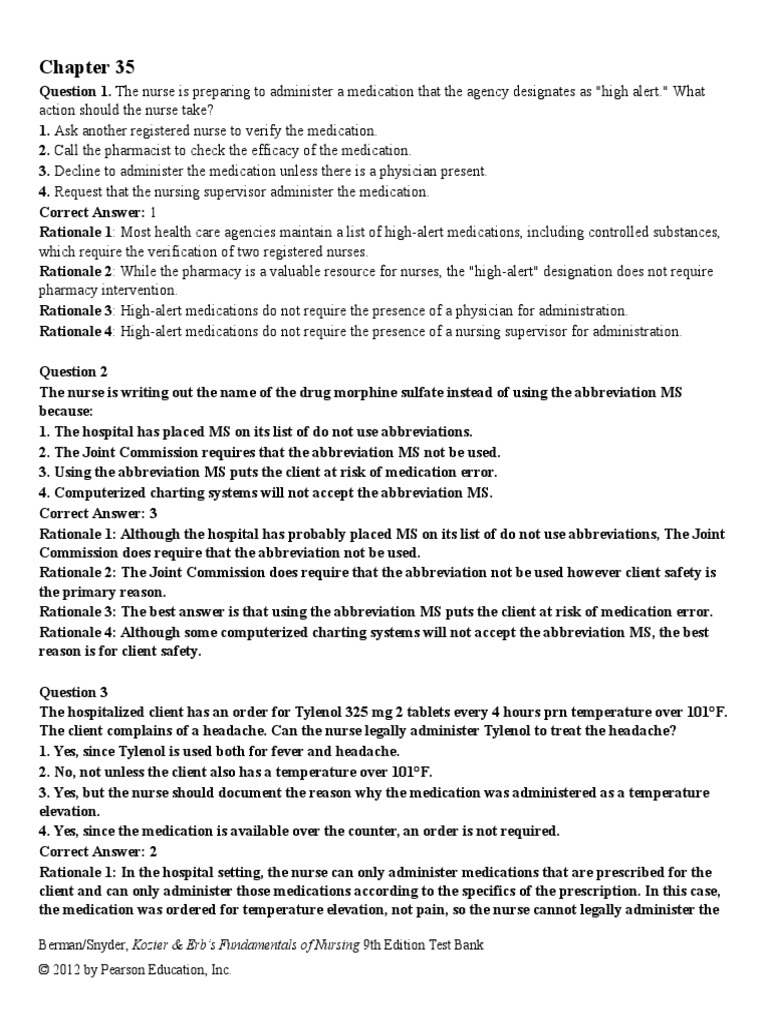 Medication Administration Questions Injection (Medicine