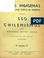 Diccionario de Chilenismos Sureños, Voces Indígenas