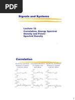 Signals and Systems: Correlation, Energy Spectral Density and Power Spectral Density