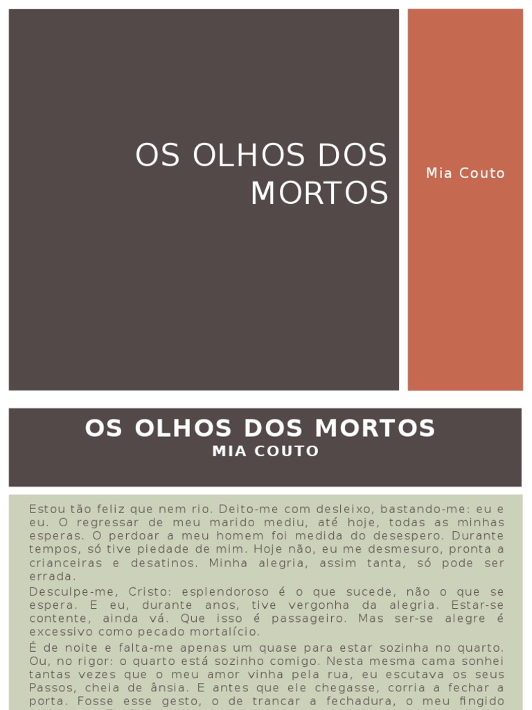 Os Olhos Dos Mortos Mia Couto PDF