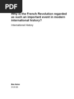 Why Is The French Revolution Regarded As Such An Important Event in Modern International History