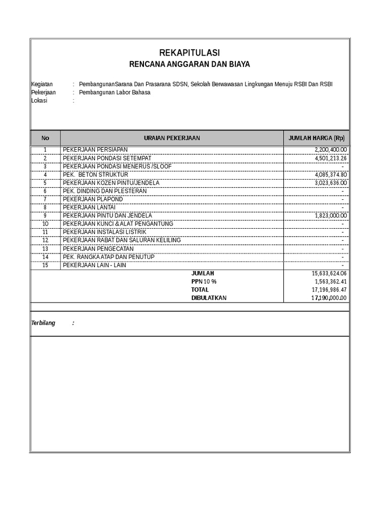 Rab Labor Bahasa SD | PDF