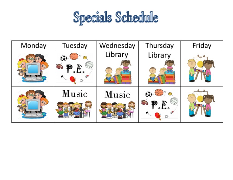 Specials Schedule | PDF