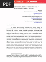 As Ruralidades Brasileiras e Os Desafios Para o Planejamento Urbano e Regional