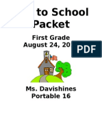 First Grade Information Packet