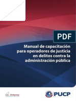 Manual de Capacitación Para Operadores de Justicia en Delitos Contra La Administración Pública
