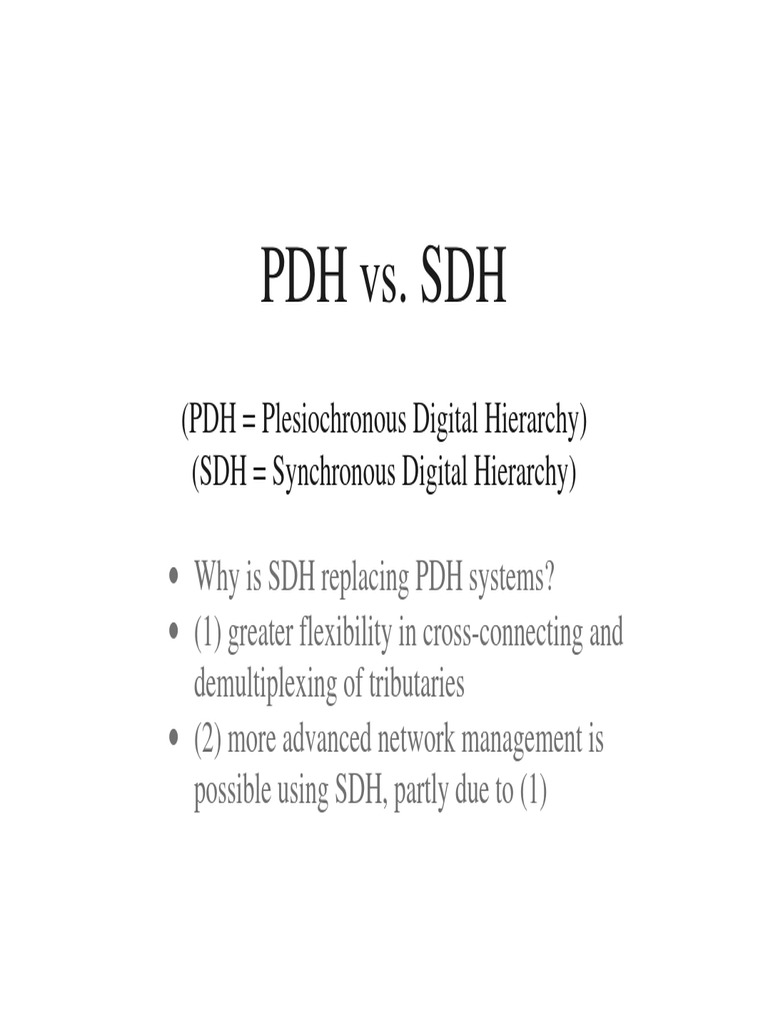 PDH Vs SDH | PDF