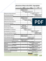 Calendario Aplicaciones Mayo-julio