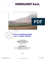 Plan de Cierre Minas 2008