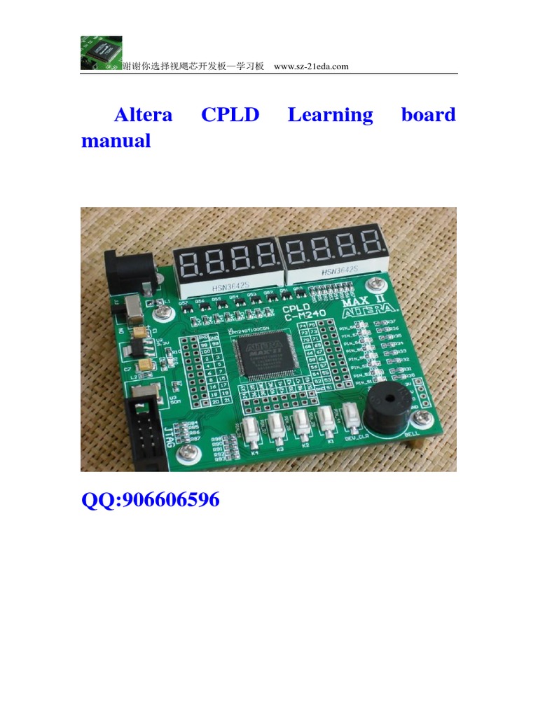 Altera CPLD Learning Board Manual | PDF | Field Programmable Gate Array ...