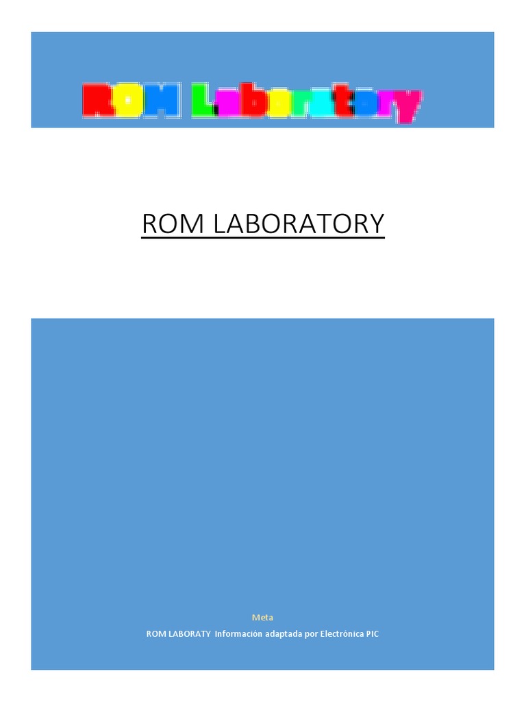 ROM Laboratory v1.00 | PDF | Read Only Memory | Electrical Connector