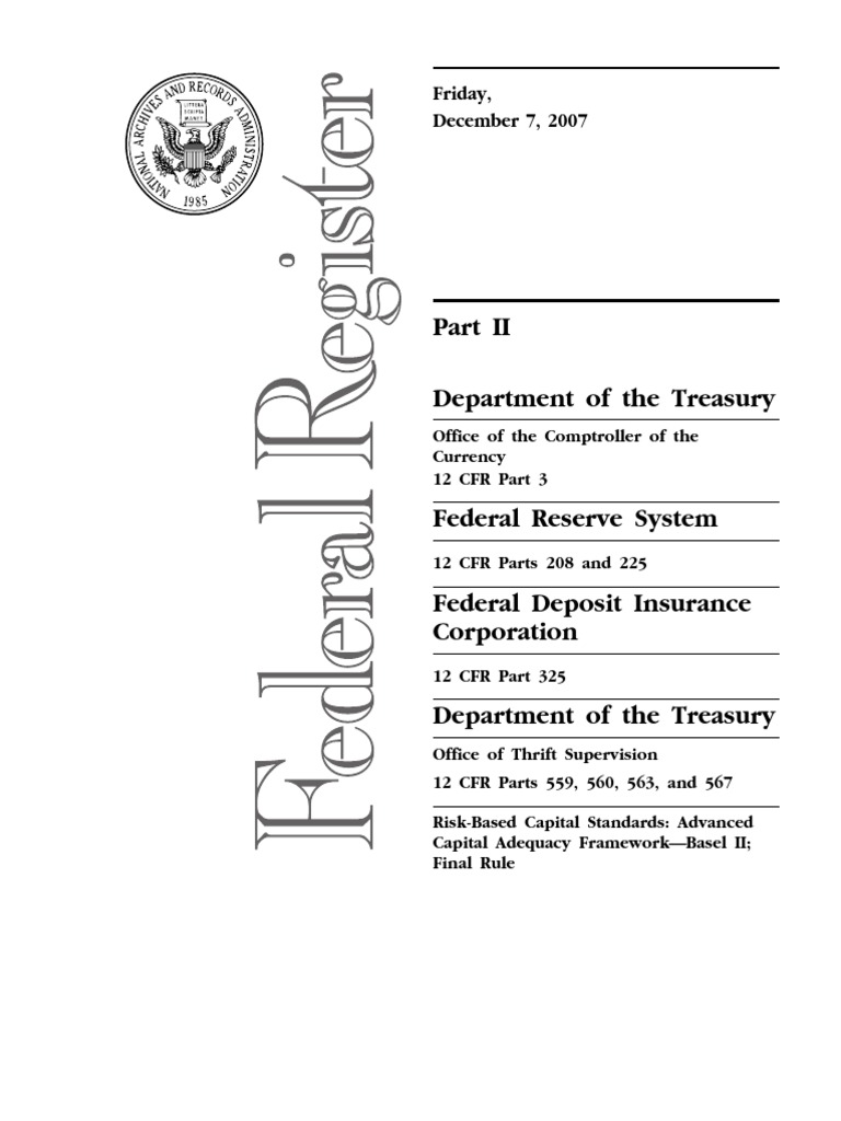 Rule Riskbased capital Advnced capital adequacy framework; Basel II