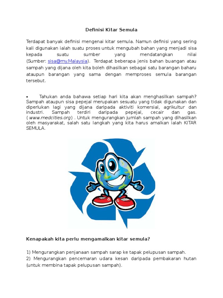 Definisi Kitar Semula Pdf