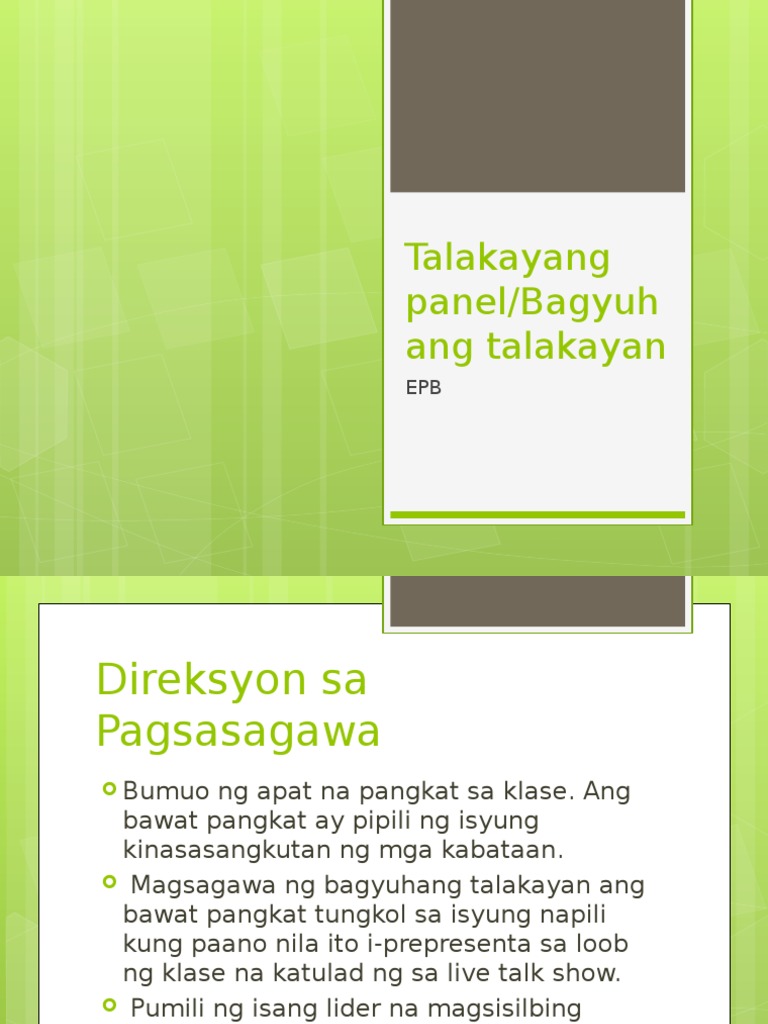 Talakayang Panel | PDF