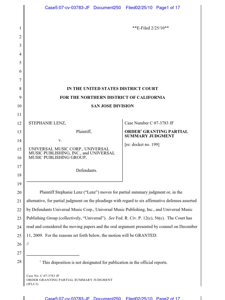 Order on damages and attorneys fees Summary Judgment Digital