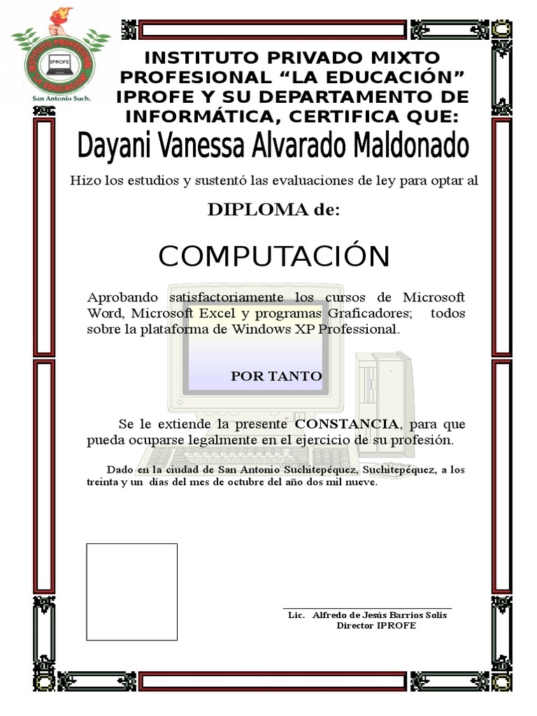 Diploma de Computación IPROFE | PDF | Crecimiento personal y ...