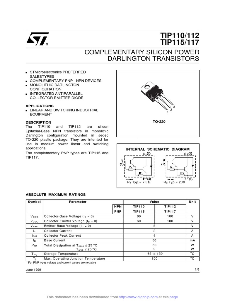 TIP110 Bipolar Junction Transistor Transistor