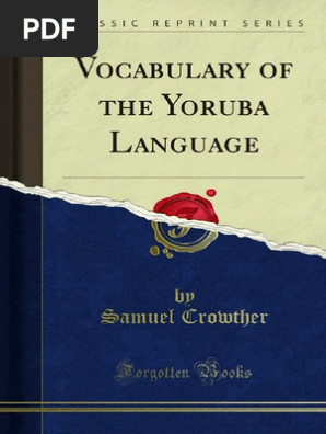 A Vocabulary Of The Yoruba Language 1000231613 Grammatical Conjugation Verb