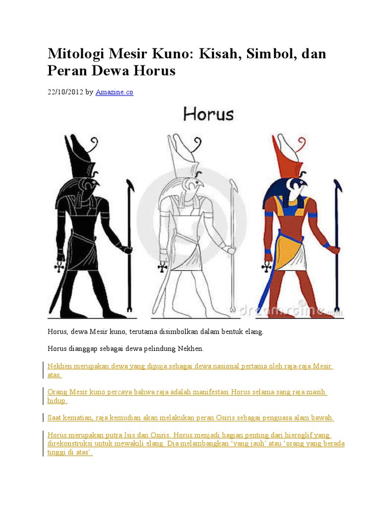 Mitologi Mesir Kuno Kisah Simbol dan Peran Dewa Horus Mitologi Mesir Kuno Kisah Simbol dan Peran Dewa Horus
