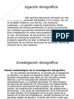 Investigación Etnográfica