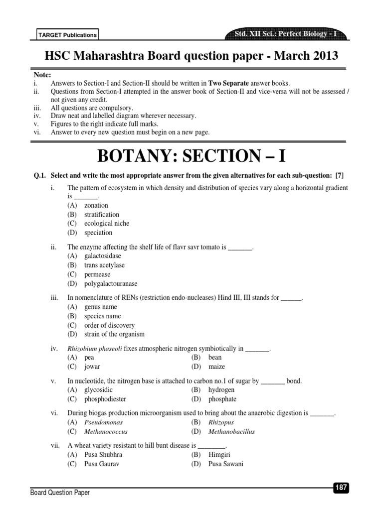 HSC Biology Question Paper 2013 | PDF | Dominance (Genetics) | Carbon